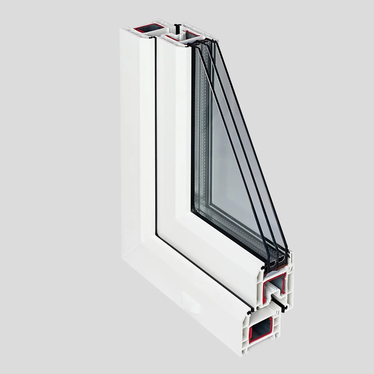 Бюджетные окна для лоджии на профиле Rehau Blitz. Профиль Rehau Blitz, 3 камеры, 60 мм